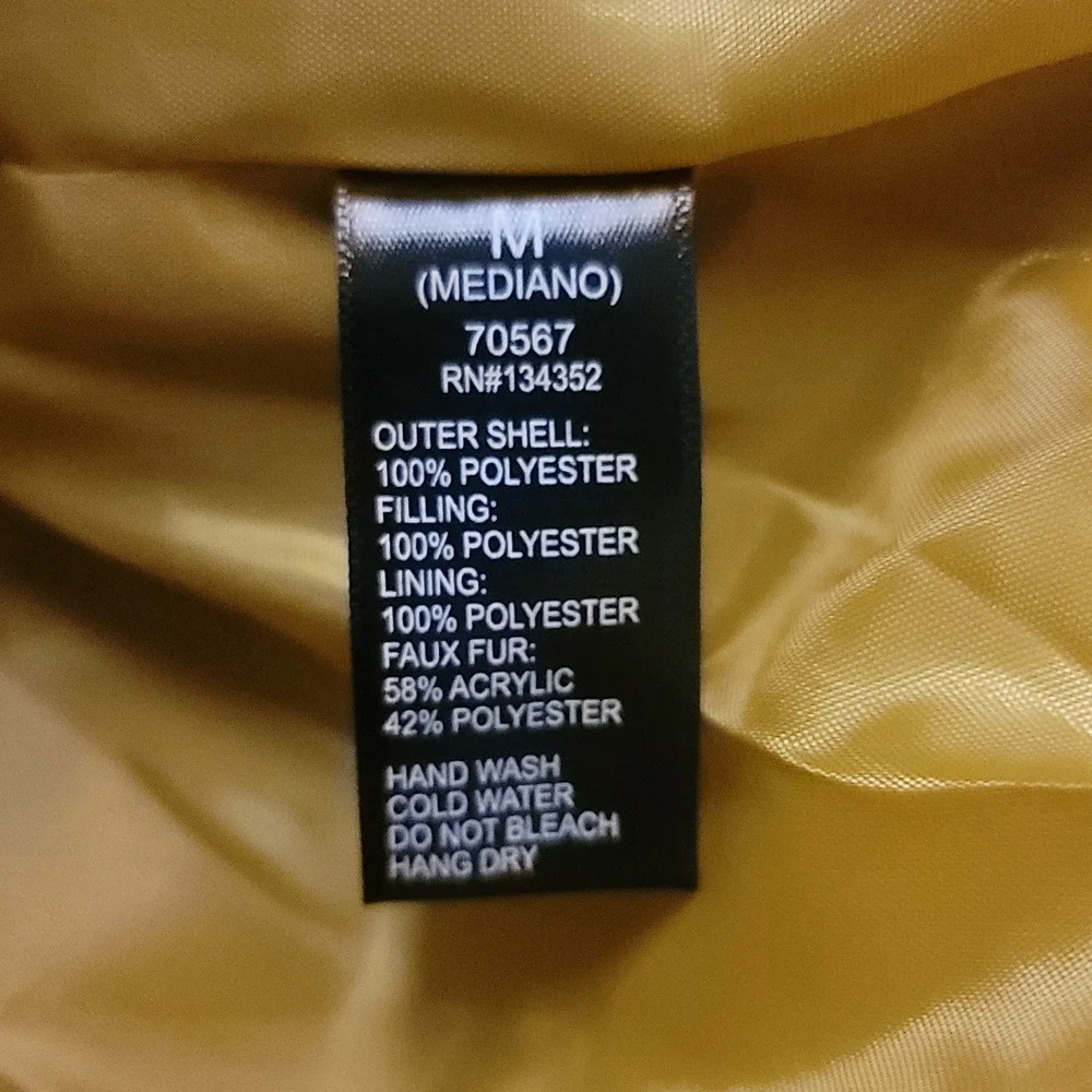 Women's mustard full zip hood jackets Size Medium/Small - Picture 5 of 8